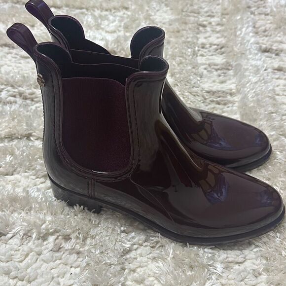 Lemon Jelly Comfy Chelsea Ankle Rain Booties Women’s Sz 39 Bordeaux Purple - Picture 5 of 10
